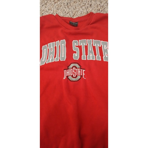 Ohio State Buckeyes Sweatshirt Mens L Colosseum Red Crewneck - Picture 4 of 7